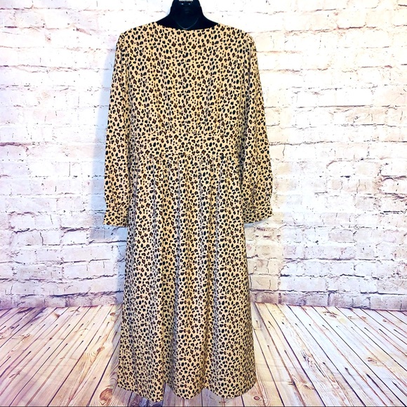 J Crew Leopard Print Button Down A-Line Dress - Picture 8 of 9